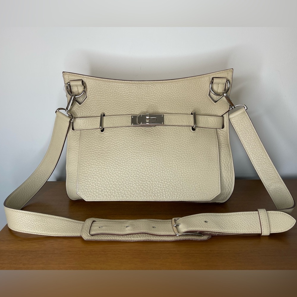 ❌❌❌SOLD❌❌❌Auth Hermes Jypsiere 34cm Clemence Leather Palladium HW